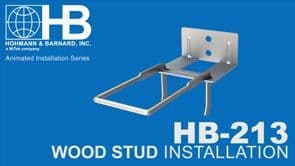 link to installation video for hb-213 with wood stud backup