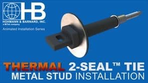 link to installation video for thermal 2-seal tie with metal stud backup